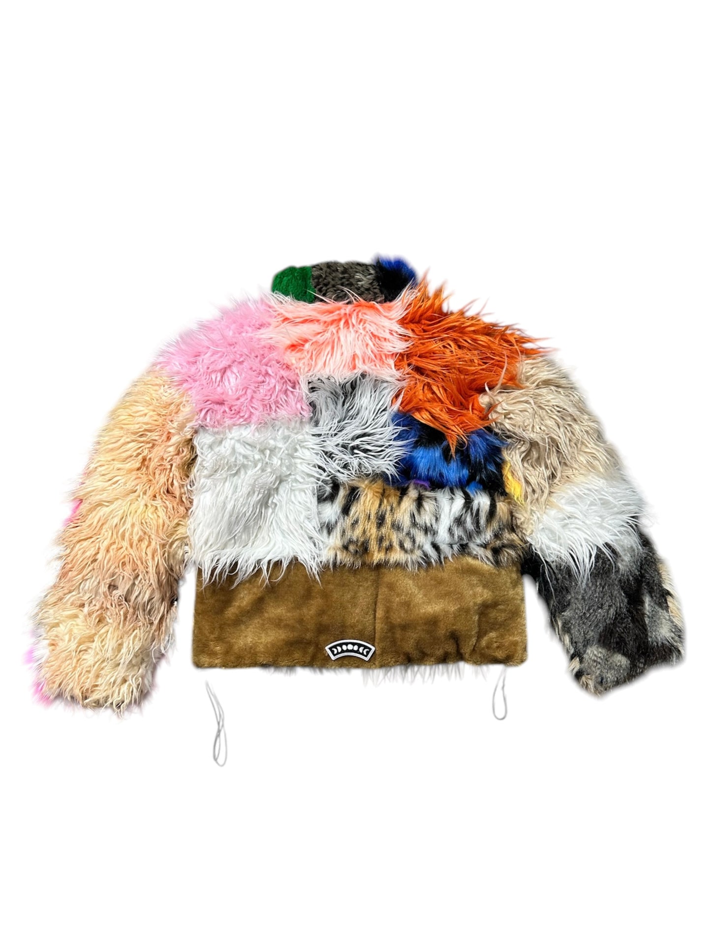 Fur patchwork puffer 1 of 1